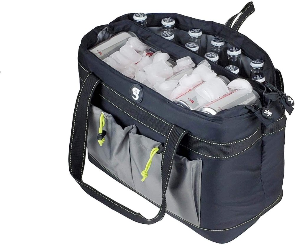 Gecko 2 Compartment Tote Cooler - Black - 3