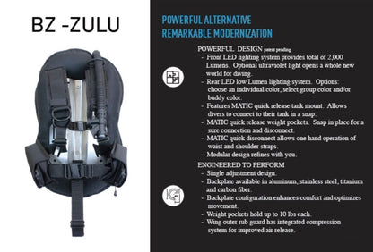 Indigo Industries BZ- Zulu Black W/Lights/A1 BP- BCD - Indigo Industries BZ- Zulu Black W/Lights/A1 BP - 9