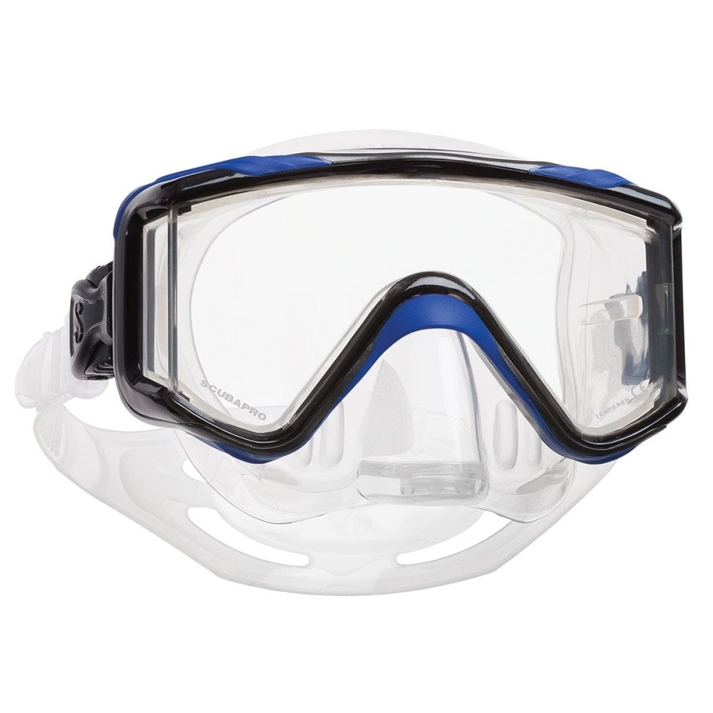 Scubapro Crystal VU Plus w/Purge Mask - Black/Blue/Gray-Clear Skirt - 3