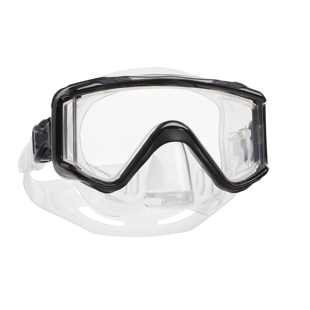 Scubapro Crystal VU Plus w/Purge Mask - Black/Blue/Gray-Clear Skirt - 7