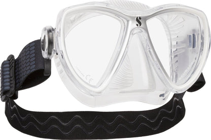 Scubapro Synergy Mini Mask w/ Comfort Strap Mask - Black/Silver-Black Skirt - 26